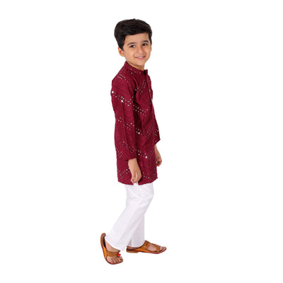 kurta-pyjama-maroon