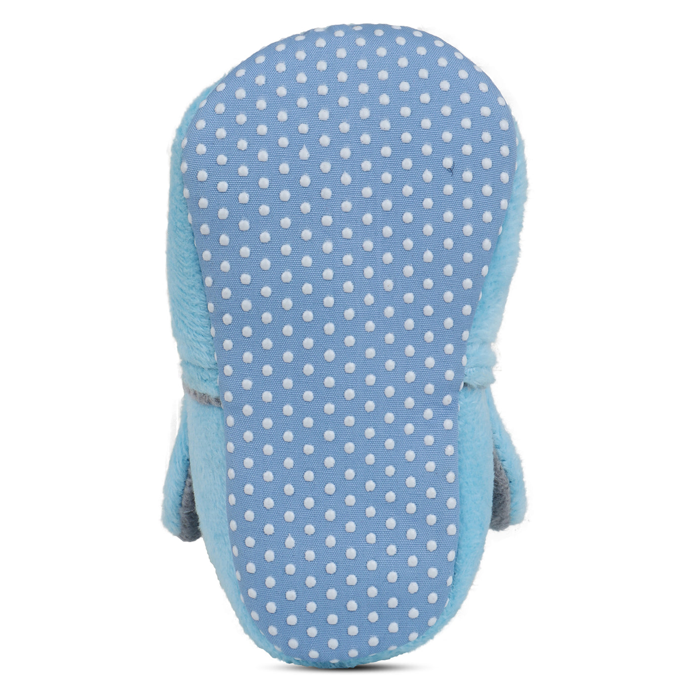 Baby Girls and Baby Boys Ankle Length With Moon Mumma Design Soft Base Booties/Shoes (3-9 Months, Sky Blue & Grey)