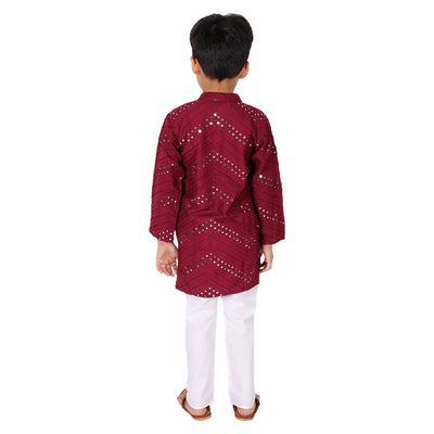 kurta-pyjama-maroon