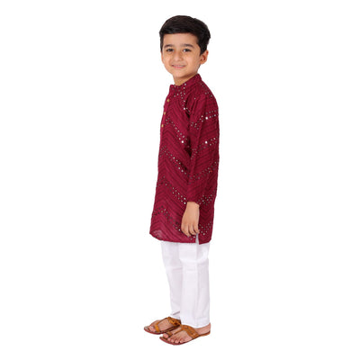 kurta-pyjama-maroon