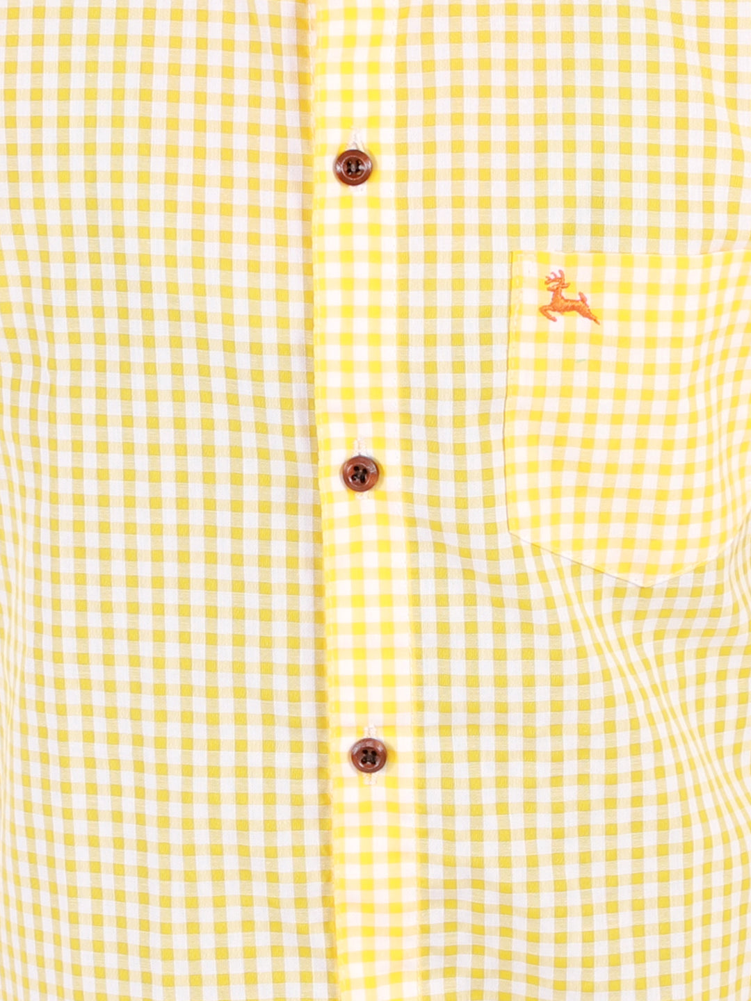 superminis Boy's Cotton Shirt - Regular Fit, Half Sleeves, Collared Neck, Checkered Shirts for Casual Wear, Yellow