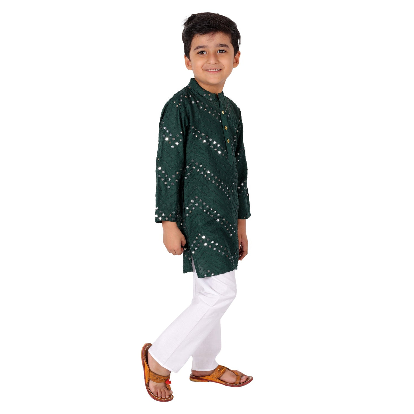 kurta-pyjama-bottle-green