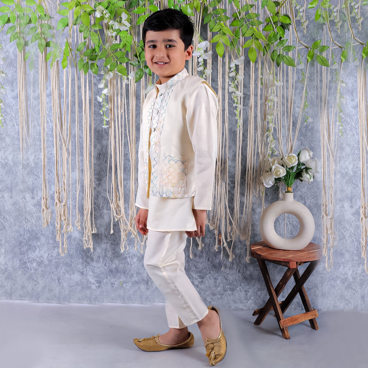 kurta-pyjama-jacket-off white