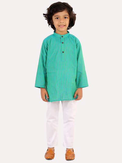 kurta-pyjama-stripe-green