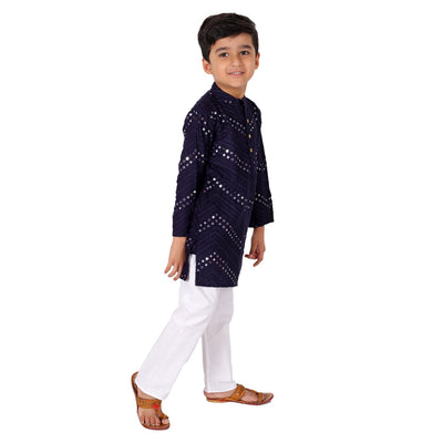 kurta-pyjama-navy-blue