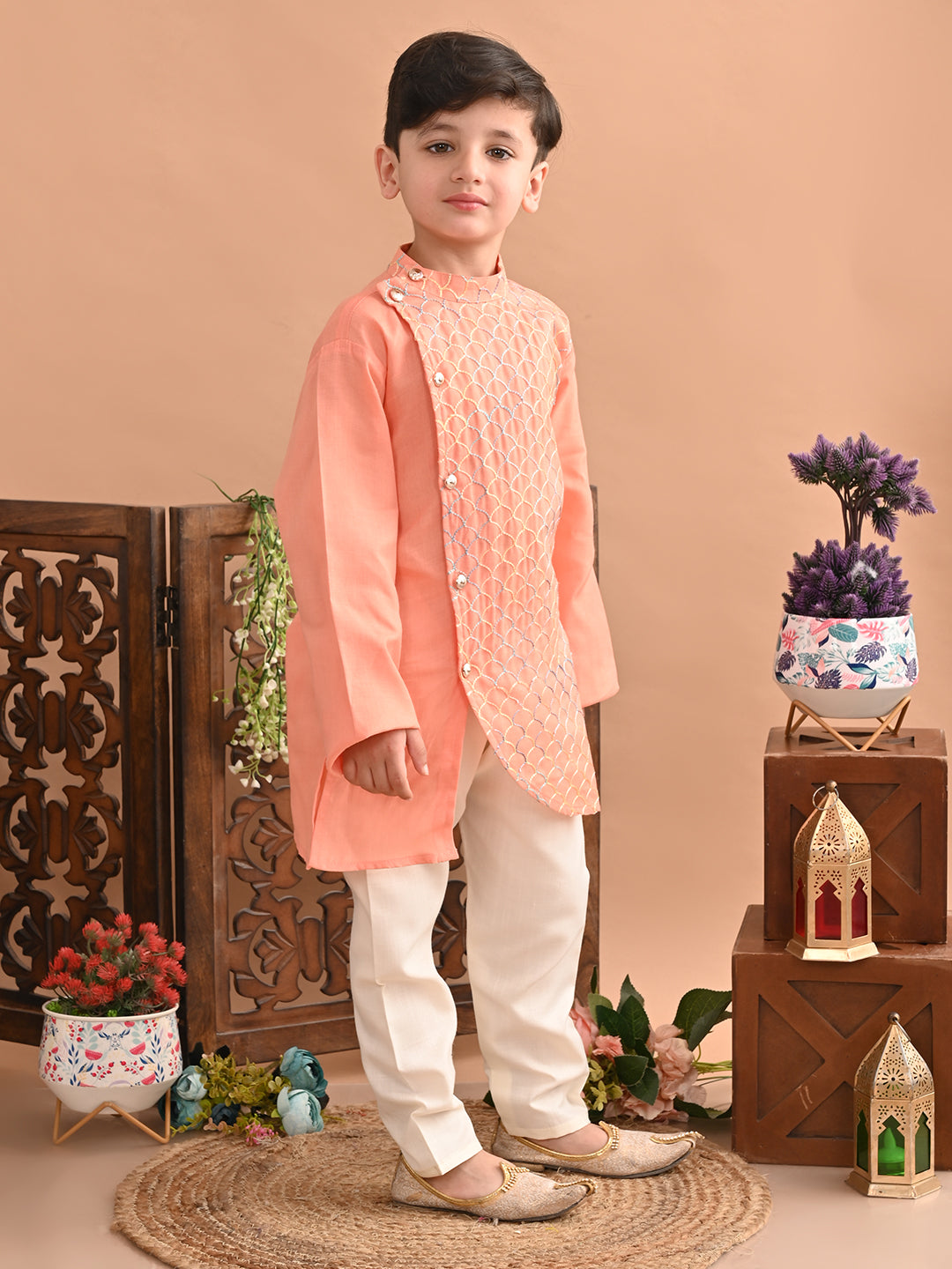 kurta-pyjama-peach