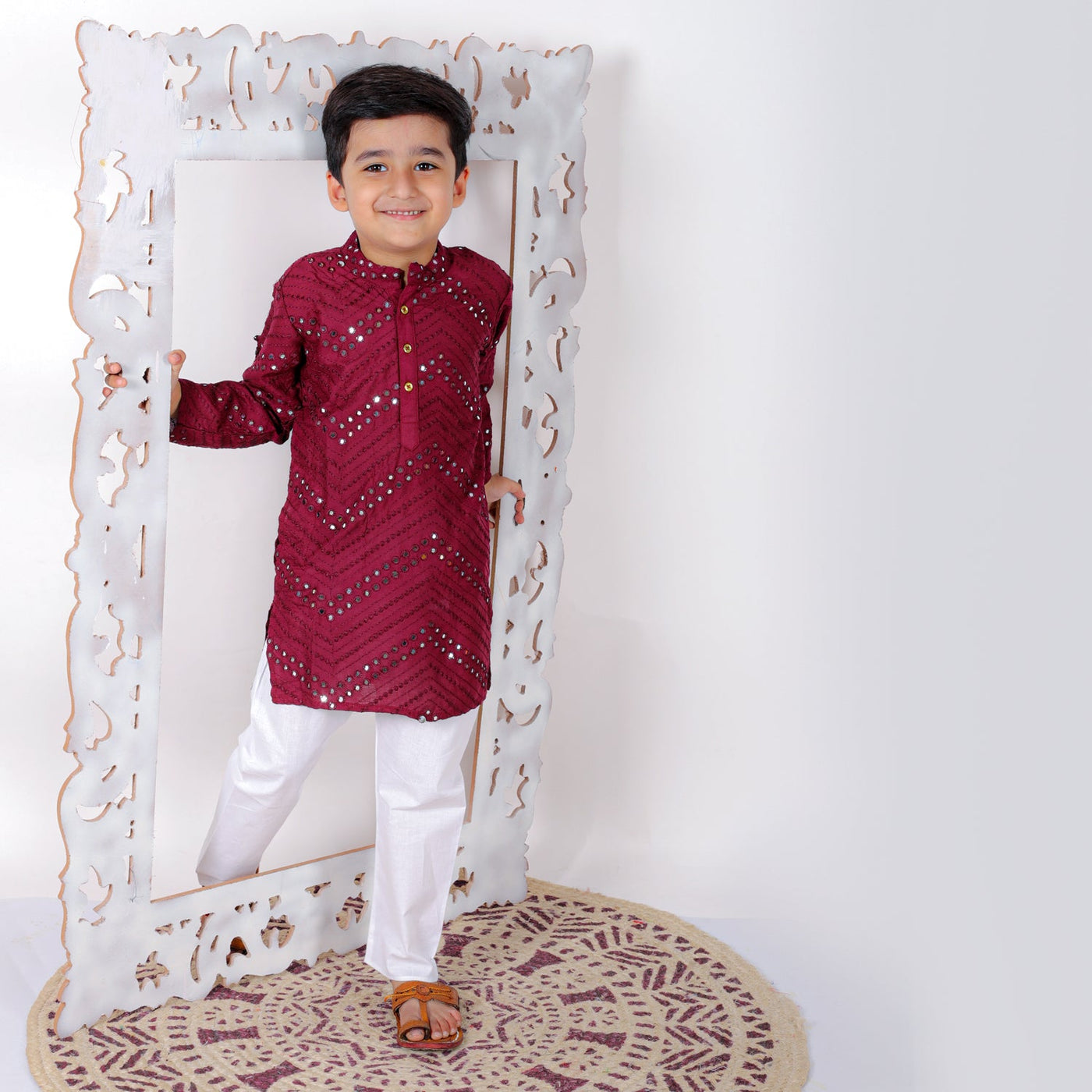 kurta-pyjama-maroon