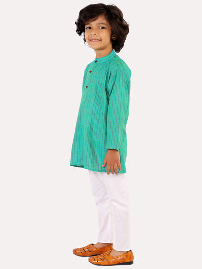 kurta-pyjama-stripe-green