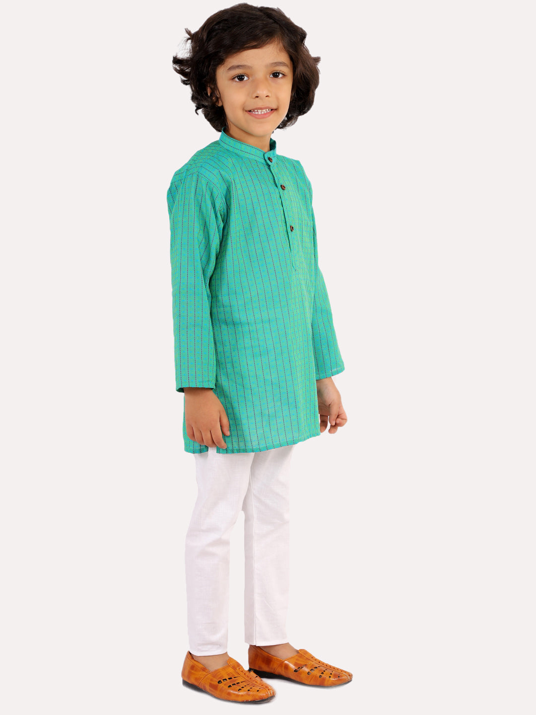 kurta-pyjama-stripe-green