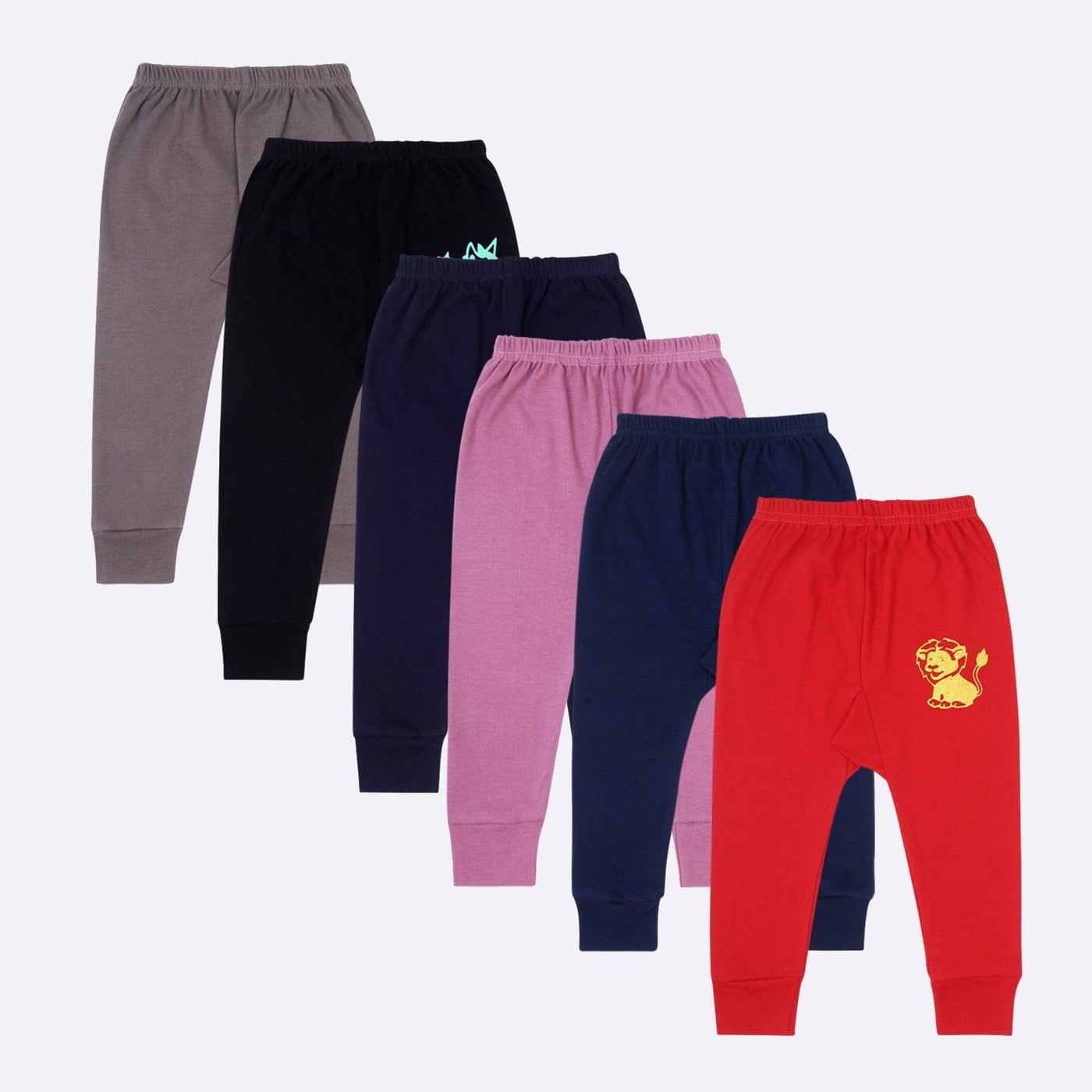 Unisex Kids Printed Pyjamas Set of 6 (Multicolor)