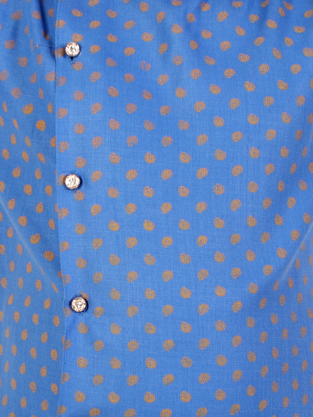 Boys Cotton Printed Kurta Pyjama Set (Blue)
