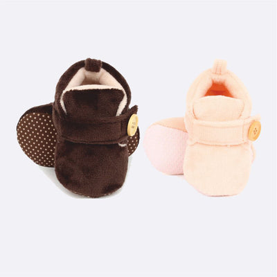 Twin Colour - Unisex Baby Booties (Pack of 2)