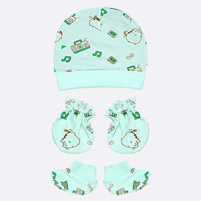 Baby Essential - Cap, Mittens and Booties Set (Green)