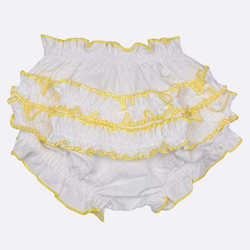 Beautiful Inside, Beautiful Outside : Girls Panties (White+Yellow, Pack of 1)
