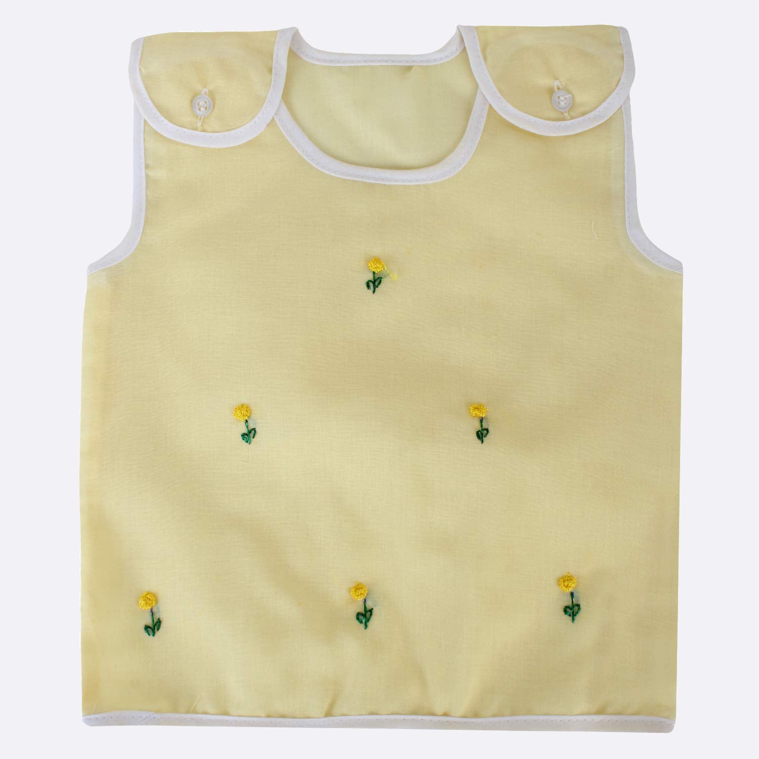 Soft and Cool Jhabla Vest for New Born (Yellow, Pack of 1)