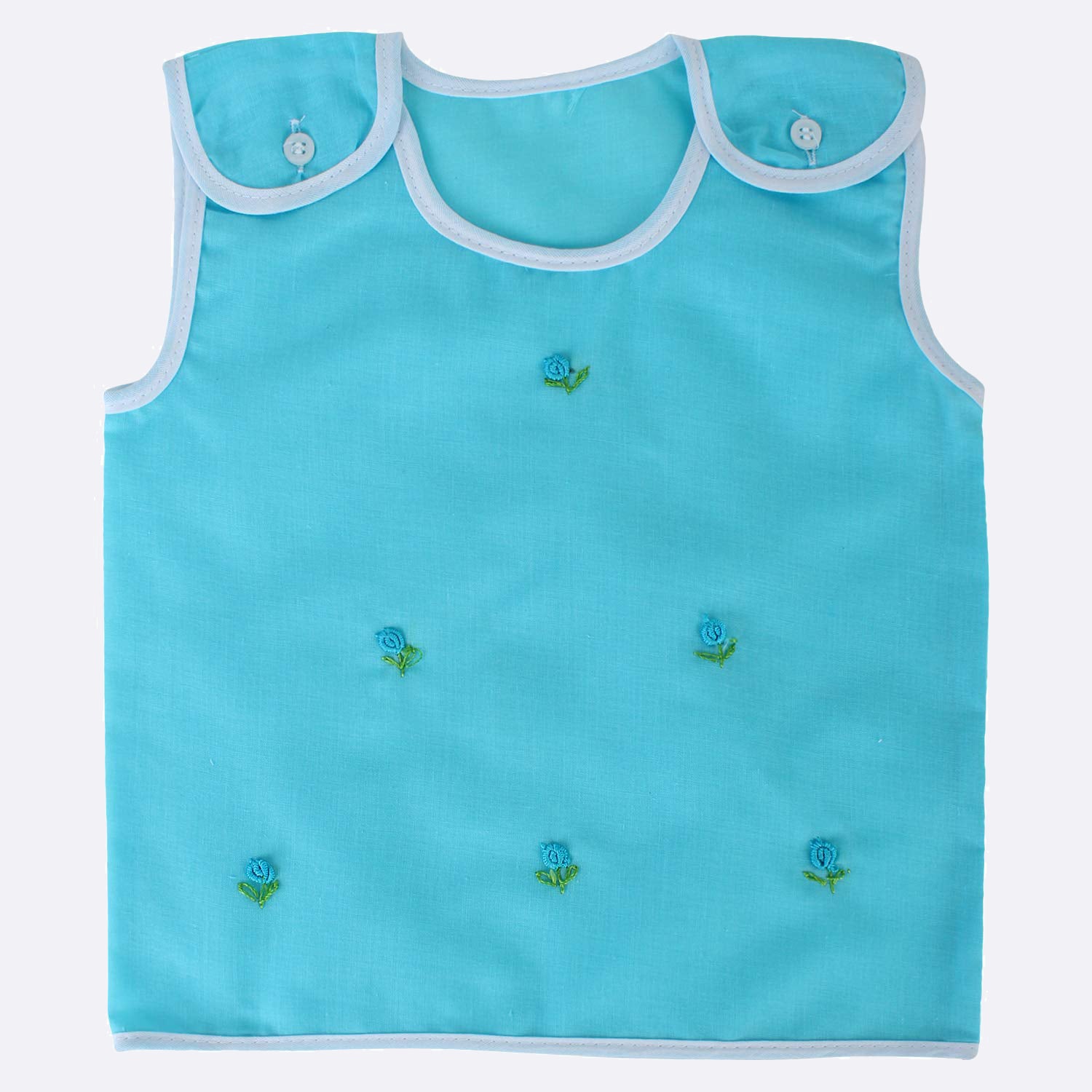 Soft and Cool Jhabla Vest for New Born (Blue, Pack of 1)