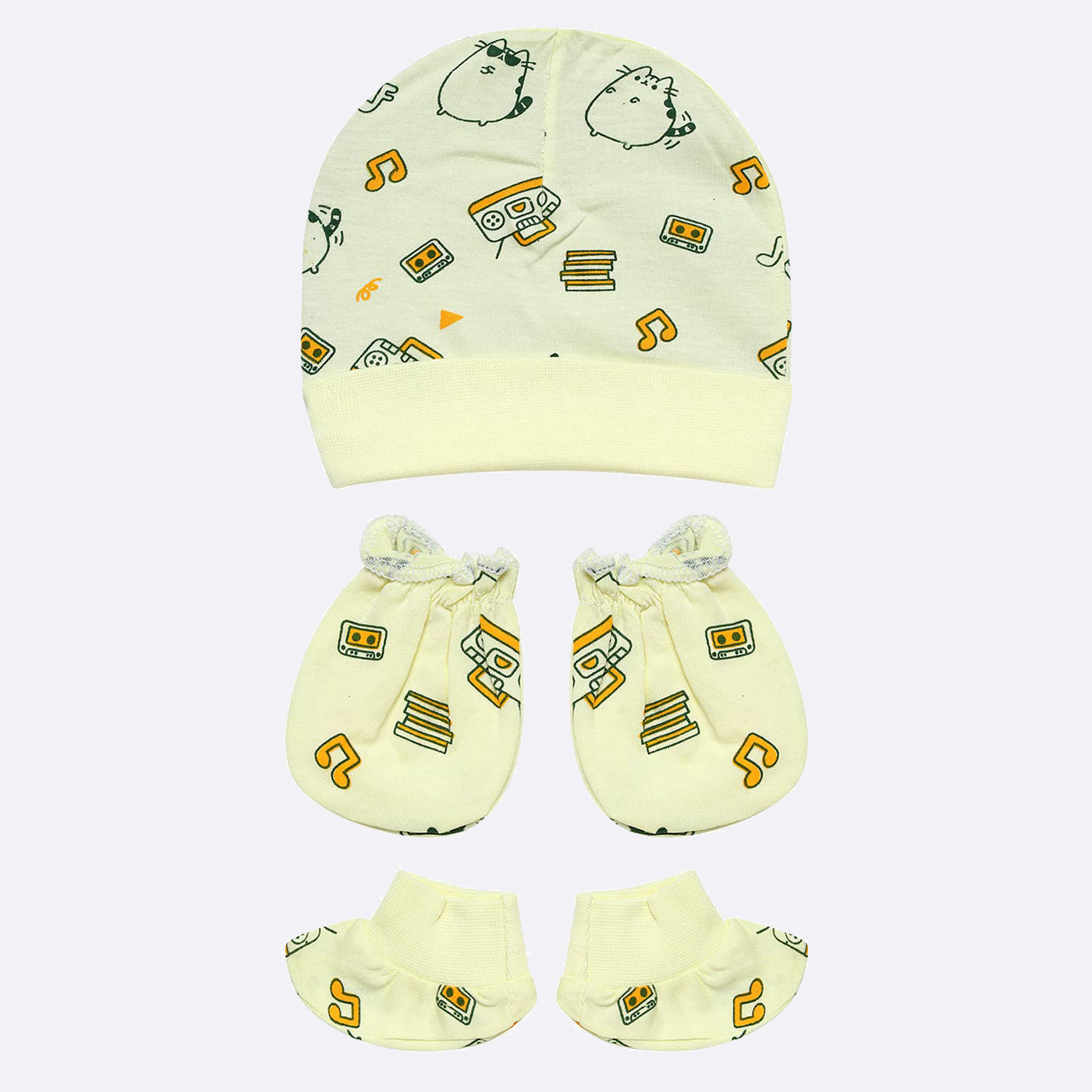 Baby Essentials - Cap, Mittens and Booties Set (Pack of 3)