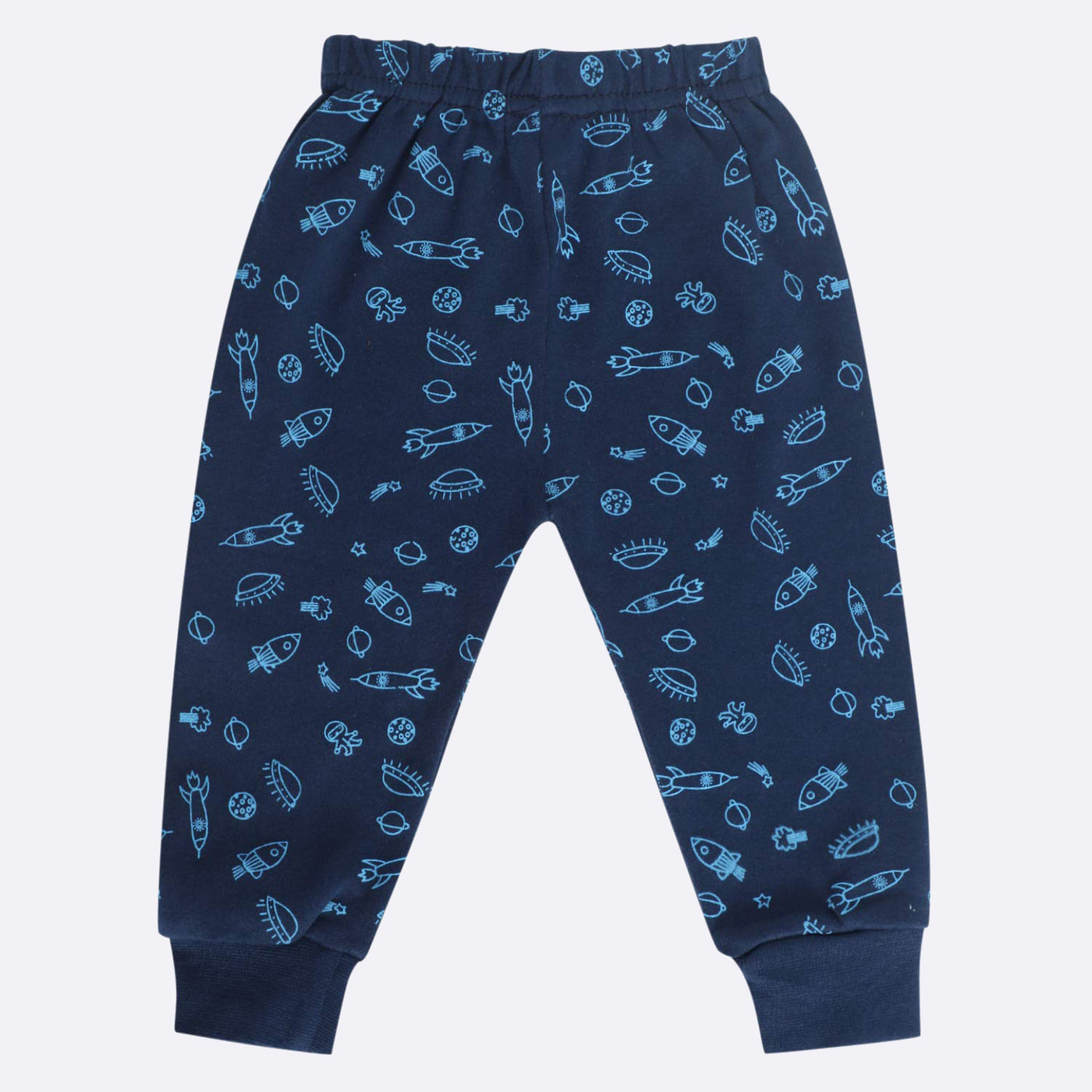 Feather Soft Dark Color Unisex Pyjama (Blue, Pack of 1)